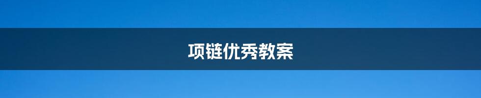 项链优秀教案