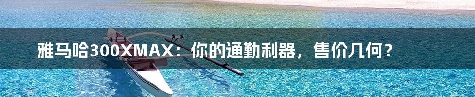 雅马哈300XMAX:你的通勤利器,售价几何?