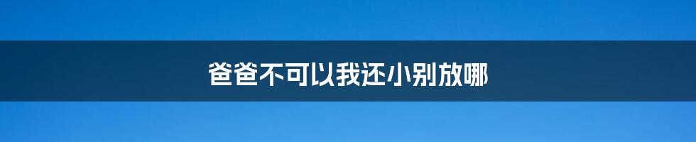 爸爸不可以我还小别放哪