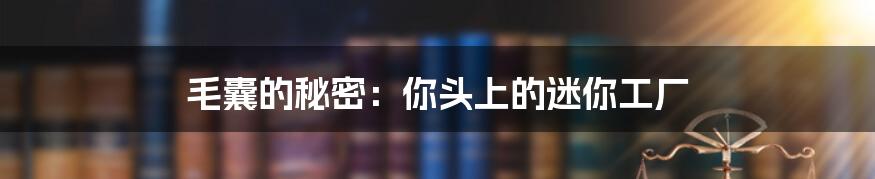 毛囊的秘密:你头上的迷你工厂