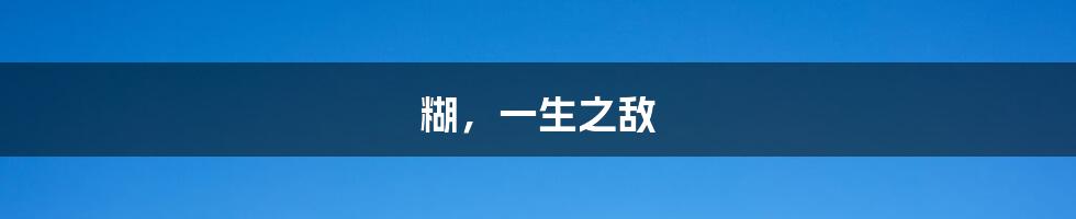 糊,一生之敌