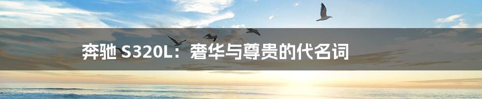 奔驰 S320L:奢华与尊贵的代名词