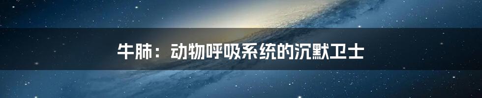 牛肺:动物呼吸系统的沉默卫士