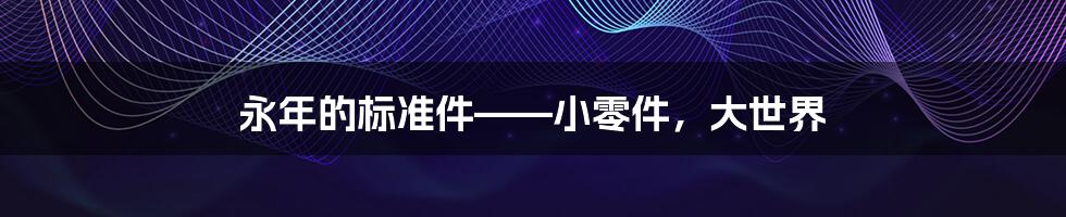 永年的标准件——小零件,大世界