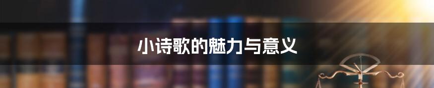 小诗歌的魅力与意义
