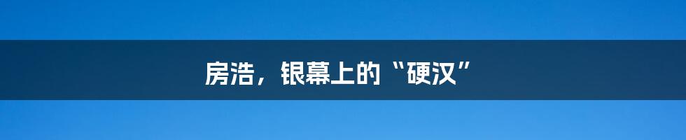 房浩，银幕上的“硬汉”