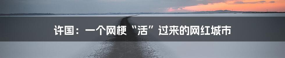 许国:一个网梗“活”过来的网红城市