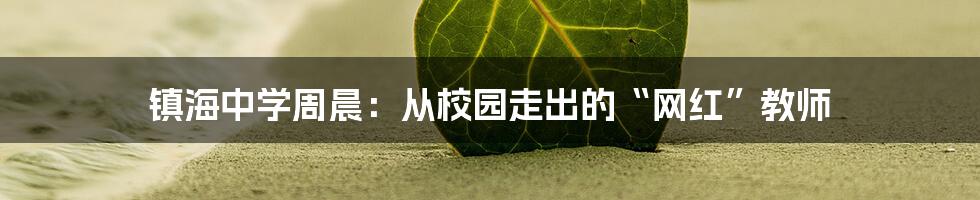 镇海中学周晨:从校园走出的“网红”教师