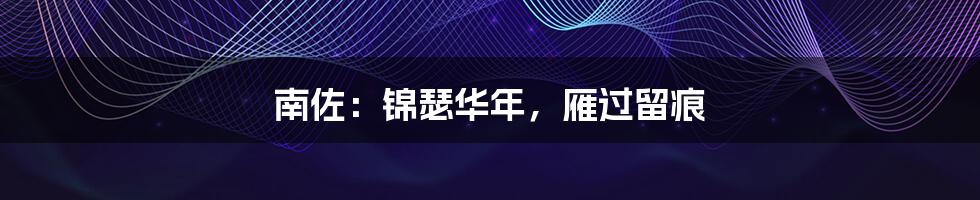 南佐:锦瑟华年,雁过留痕