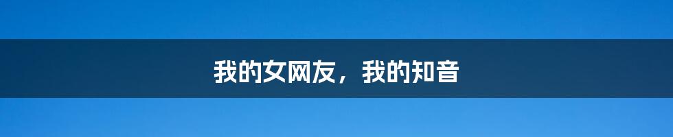 我的女网友,我的知音