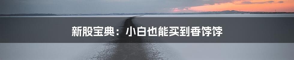 新股宝典:小白也能买到香饽饽