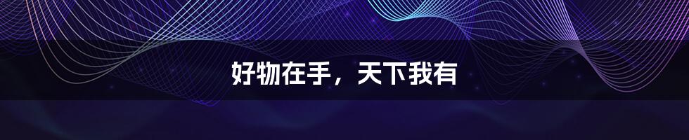 好物在手,天下我有