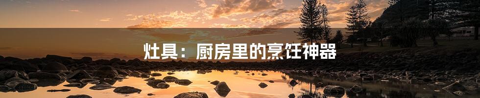 灶具:厨房里的烹饪神器
