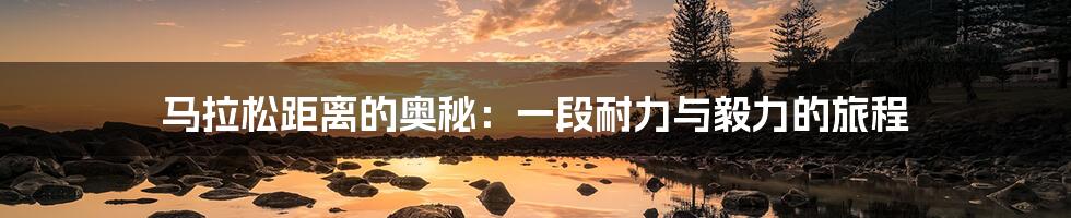 马拉松距离的奥秘：一段耐力与毅力的旅程