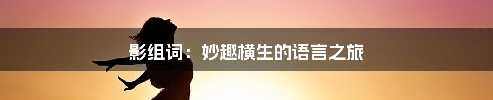影组词:妙趣横生的语言之旅