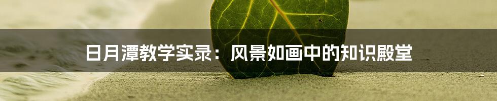 日月潭教学实录:风景如画中的知识殿堂