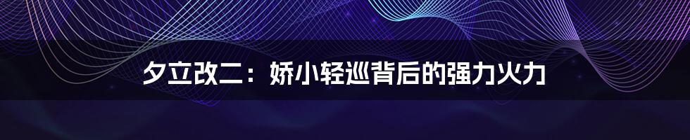 夕立改二:娇小轻巡背后的强力火力