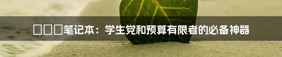 コスパ笔记本:学生党和预算有限者的必备神器