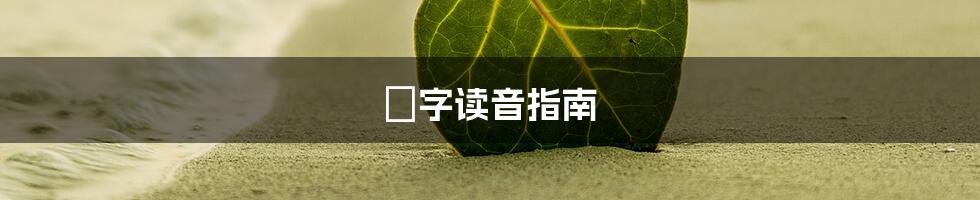 罍字读音指南