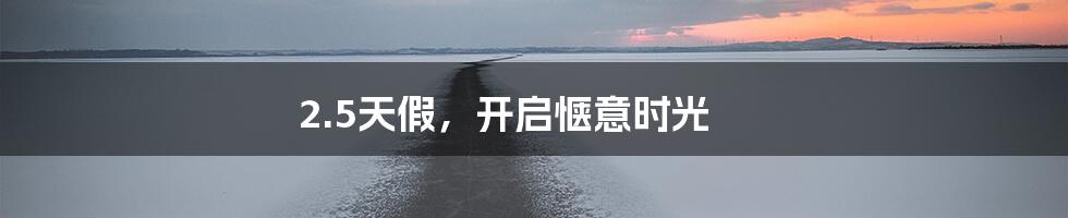 2.5天假,开启惬意时光
