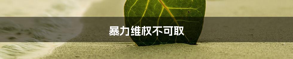 暴力维权不可取