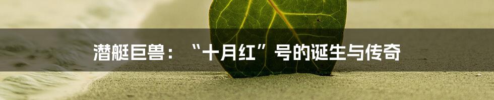潜艇巨兽：“十月红”号的诞生与传奇