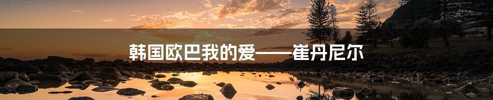 韩国欧巴我的爱——崔丹尼尔