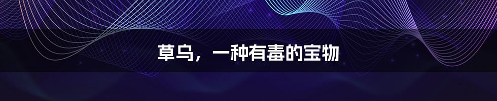 草乌,一种有毒的宝物