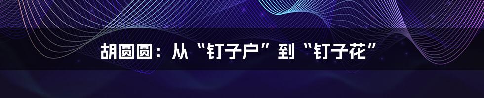 胡圆圆：从“钉子户”到“钉子花”