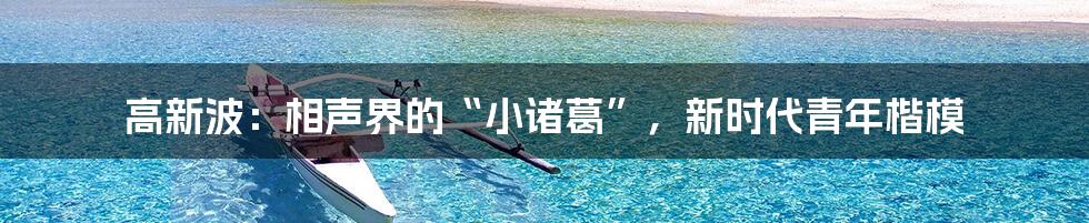 高新波:相声界的“小诸葛”,新时代青年楷模