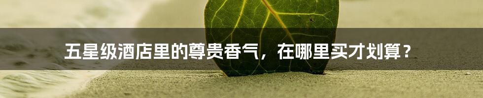 五星级酒店里的尊贵香气,在哪里买才划算?