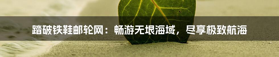 踏破铁鞋邮轮网:畅游无垠海域,尽享极致航海
