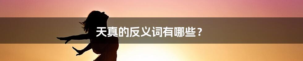 天真的反义词有哪些?