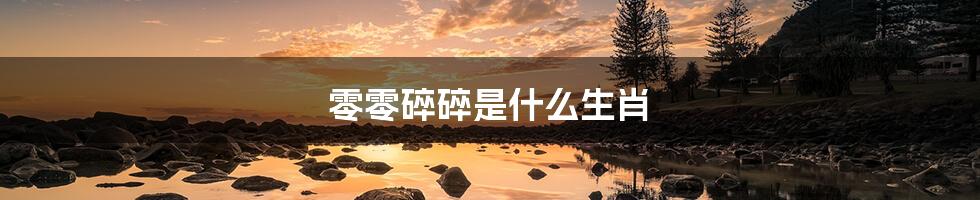 零零碎碎是什么生肖