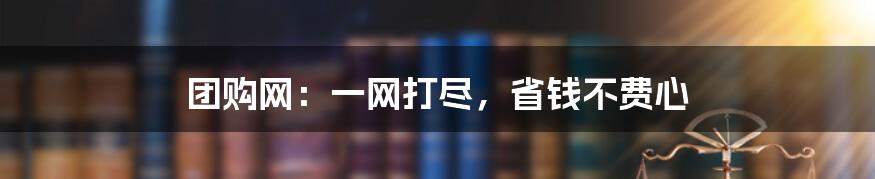 团购网:一网打尽,省钱不费心