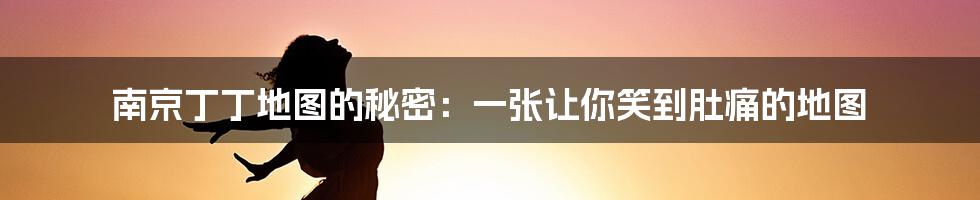 南京丁丁地图的秘密:一张让你笑到肚痛的地图