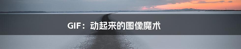 GIF:动起来的图像魔术