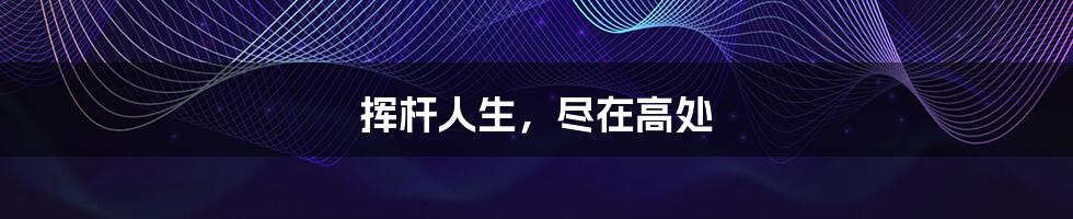 挥杆人生,尽在高处