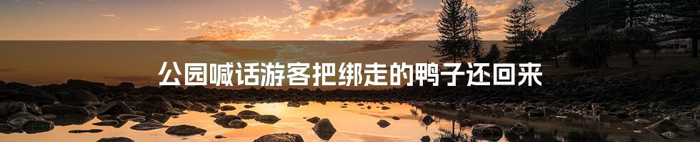 公园喊话游客把绑走的鸭子还回来