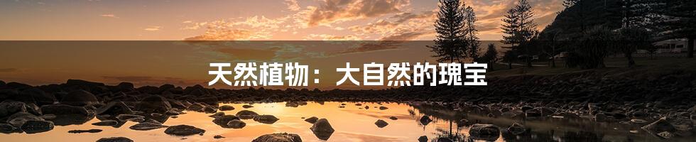 天然植物:大自然的瑰宝