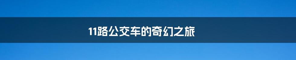 11路公交车的奇幻之旅