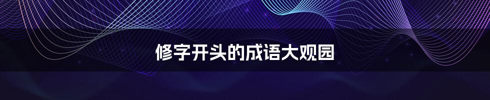 修字开头的成语大观园
