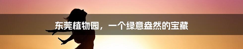 东莞植物园,一个绿意盎然的宝藏