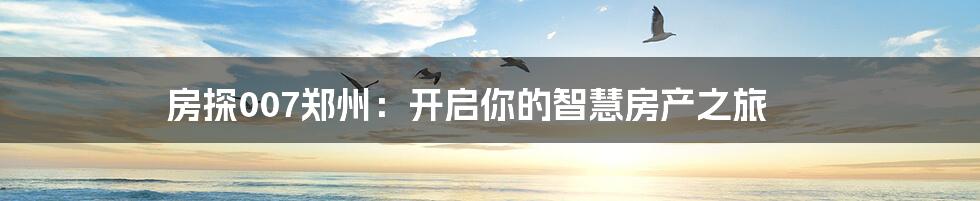 房探007郑州:开启你的智慧房产之旅