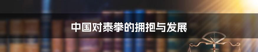 中国对泰拳的拥抱与发展