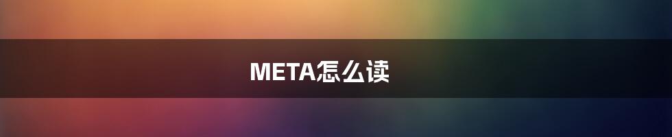 META怎么读