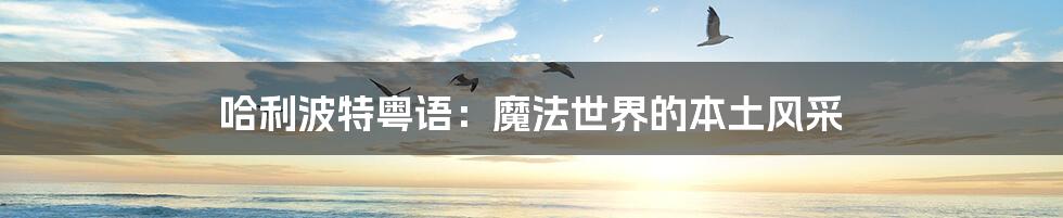 哈利波特粤语:魔法世界的本土风采