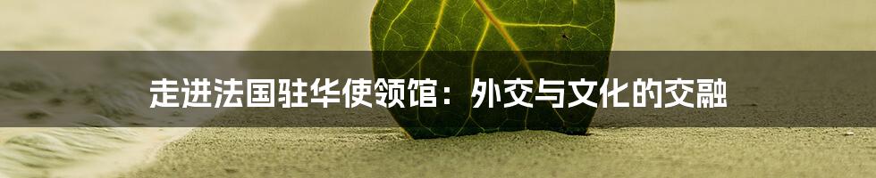 走进法国驻华使领馆:外交与文化的交融