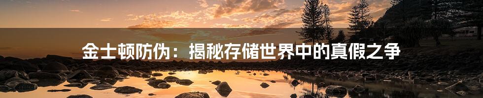 金士顿防伪：揭秘存储世界中的真假之争