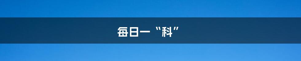 每日一“科”
